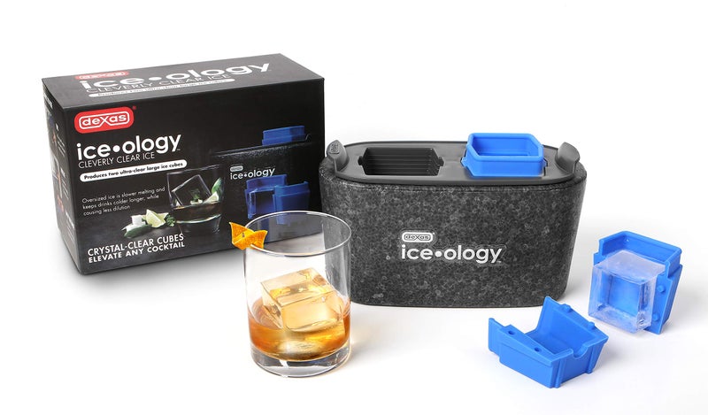 Dexas iceâ€¢ology Silicone Clear Ice Maker Tray for Crystal Clear Craft Cocktail Ice, 2 Square Cubes - Image 3